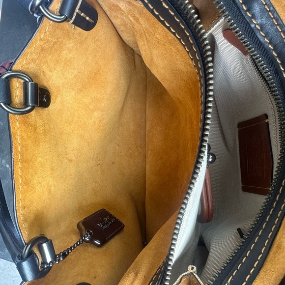 Coach Oxblood Brown Pebbled Leather with Suede Rouge 30 - Picture 13 of 14